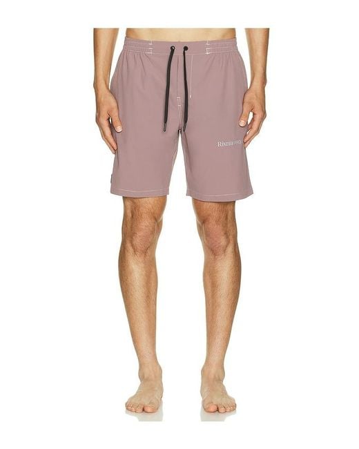 Rivvia Projects Pink Contrast Daily Ride Swim Short for men