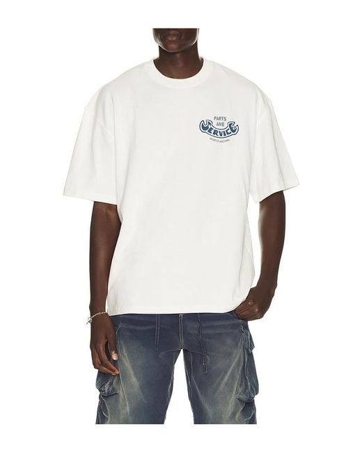 Deus Ex Machina White Ruff And Smooth Tee for men