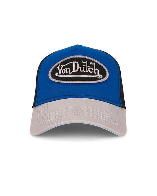 Von Dutch Blue Staple Trucker Hat for men