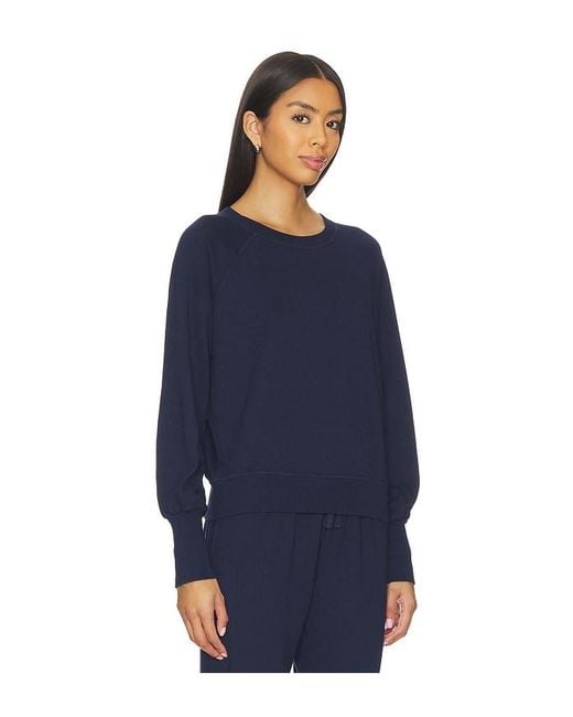 Bobi Blue Long Sleeve Raglan Sweatshirt