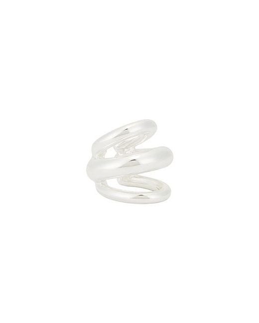 Bronx and Banco White Triple Dome Ear Cuff