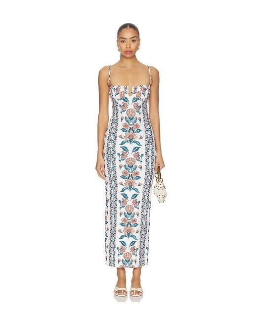 Montce White Petal Long Slip Dress