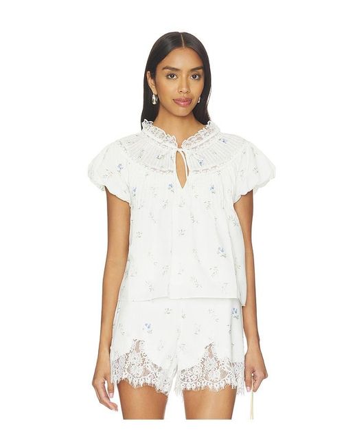 Line & Dot White Corelia Top