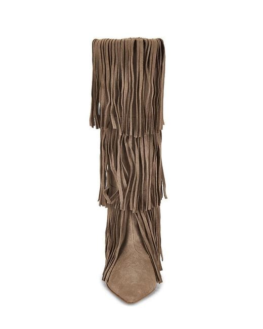 Aniye By Brown Cowboy Fringes Boot