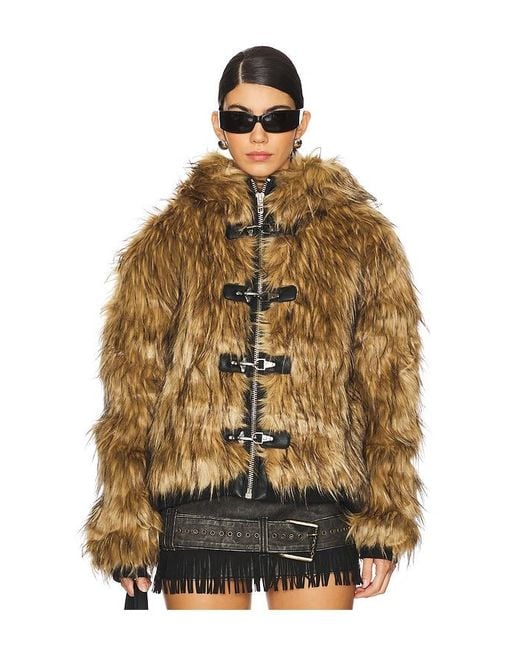Jaded London Multicolor Mendoza Faux Fur Jacket