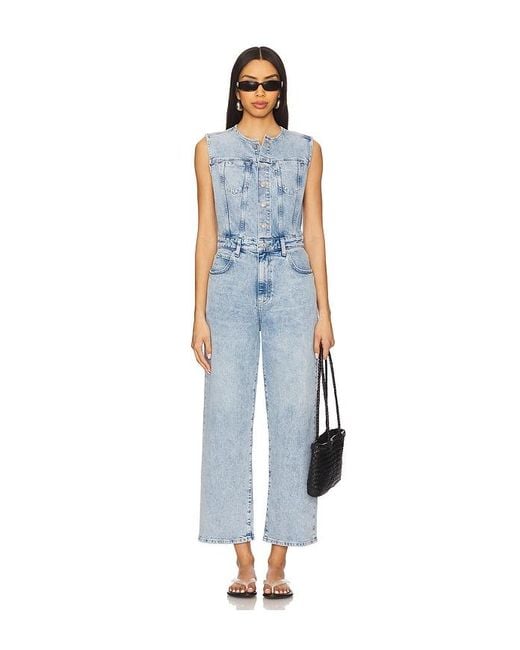 PAIGE Blue Cirie Ankle Denim Jumpsuit