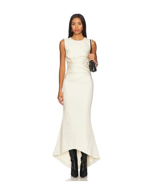 Camila Flowy Pleated Maxi Cotton Skirt – Off-White
