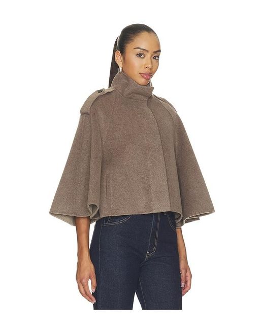 Jonathan Simkhai Brown Yara Cape Jacket