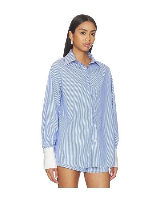 ALL THE WAYS Blue Lucinda Button Down Top