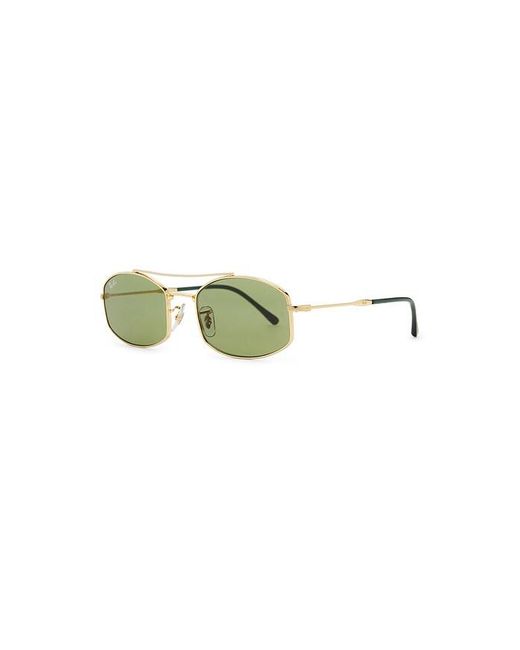 Ray-Ban Green Rectangular Sunglasses
