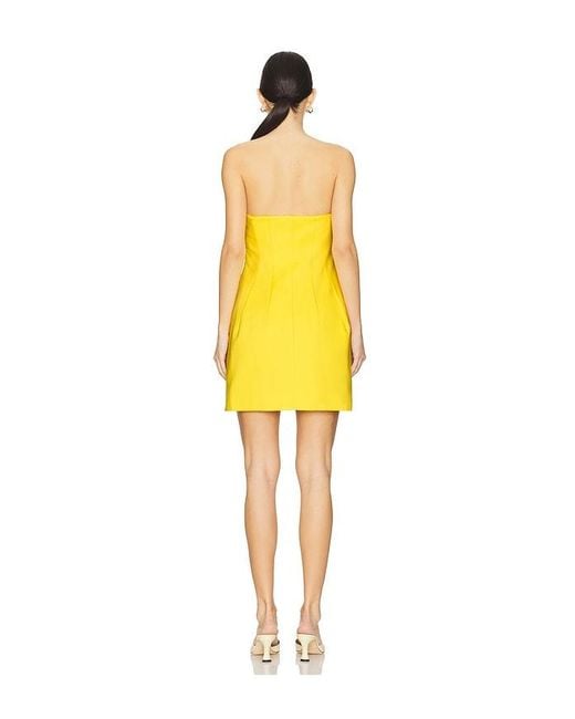 Jonathan Simkhai Yellow Arta Bustier Mini Dress