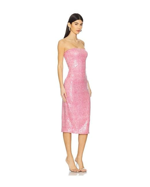 Susana Monaco Pink Clear Sequin Knit Tube Dress