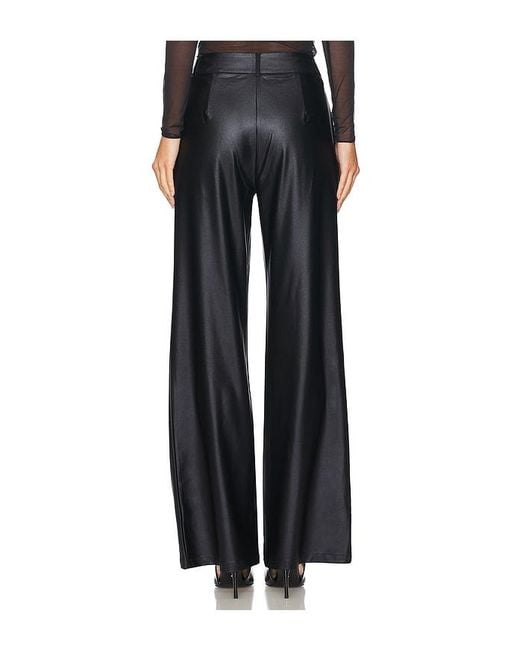 Commando Black Matte Metallic Wide Leg Trouser