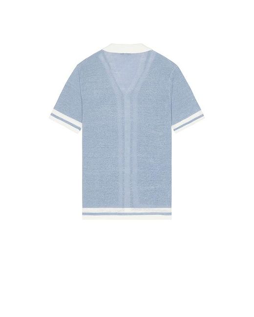 Onia Hemd Linen in Blue für Herren