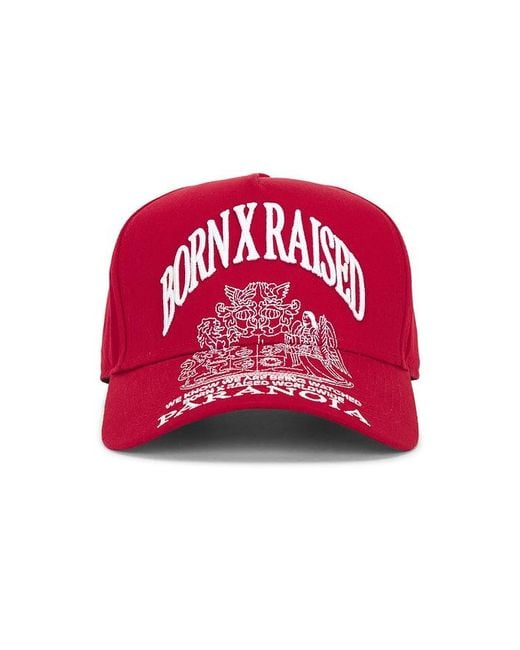 Born X Raised Baseballkappe Paranoia in Red für Herren