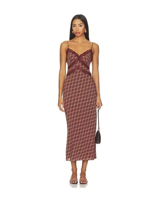 Astr Red Carin Dress