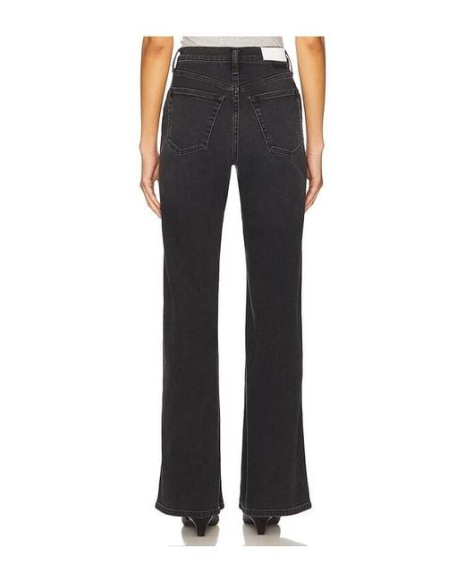 Re/done Black Originals High Rise Wide Leg Jeans