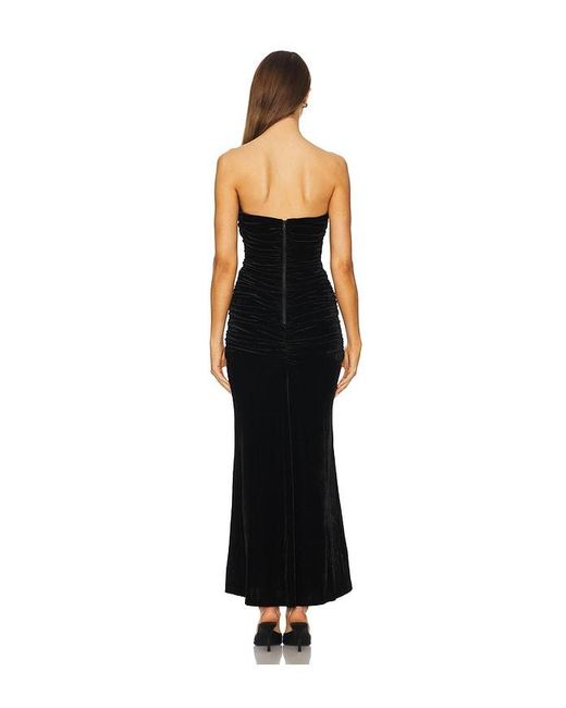 Bardot Black Elvira Velvet Maxi Dress