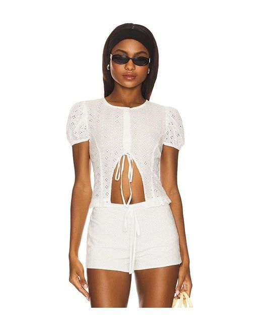 Lioness White Bardot Top