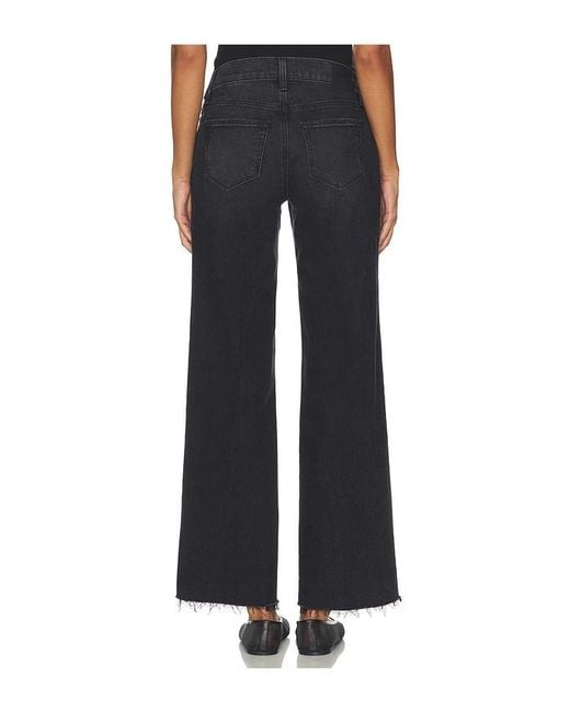 PAIGE Black Anessa Maternity Wide Leg Jeans