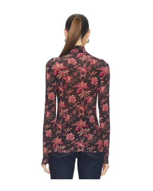 Ulla Johnson Red Aurelia Turtleneck Top