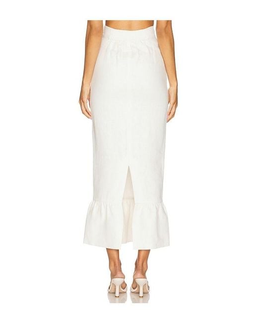 Posse White Matilda Column Skirt