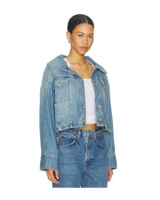 Free People Blue Side To Side Jacket