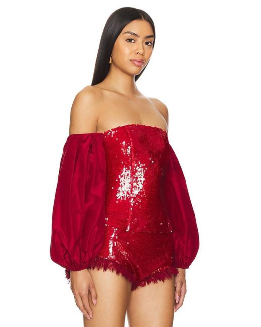 Kim Shui Red Off The Shoulder Top