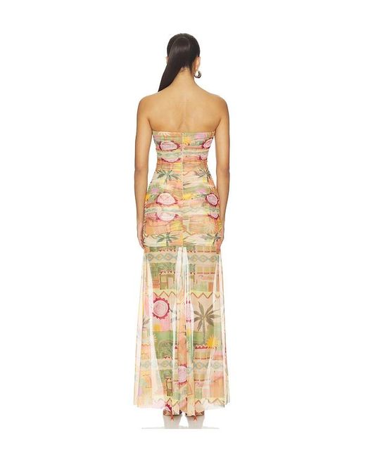 Amanda Uprichard Metallic Leo Maxi Dress