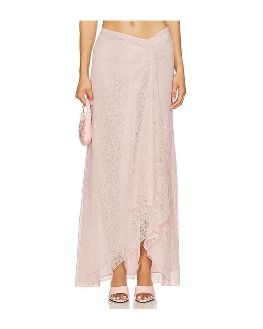 Camila Coelho Pink Roland Maxi Skirt