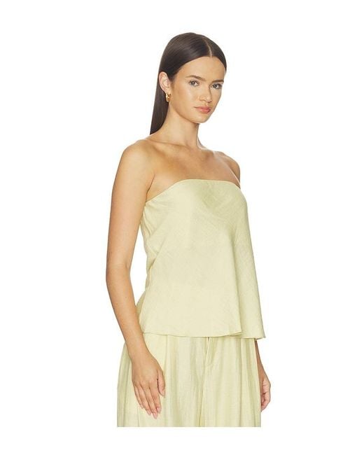 MOTHER OF ALL Natural Sana Strapless Linen Top
