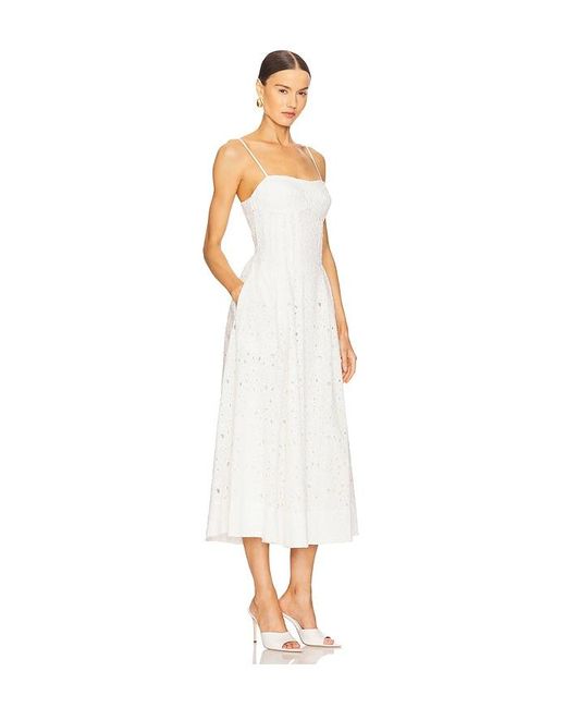 Jonathan Simkhai White Midi-Kleid Kittiya