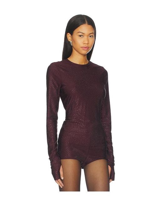 AFRM Purple Kaylee Stud Jersey Top