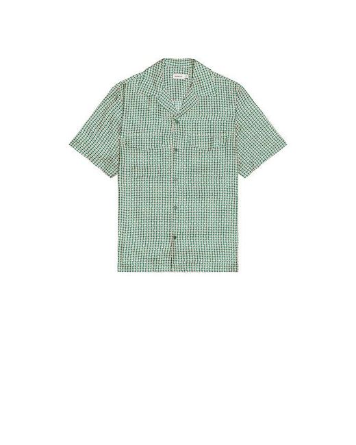 Jonathan Simkhai Green Clarke Printed Silk Shirt for men