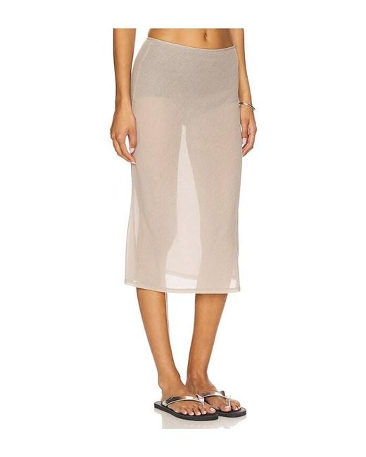 Falda Brynn En Color Taupe Talla (También En S, Xs, M) geel de color Natural