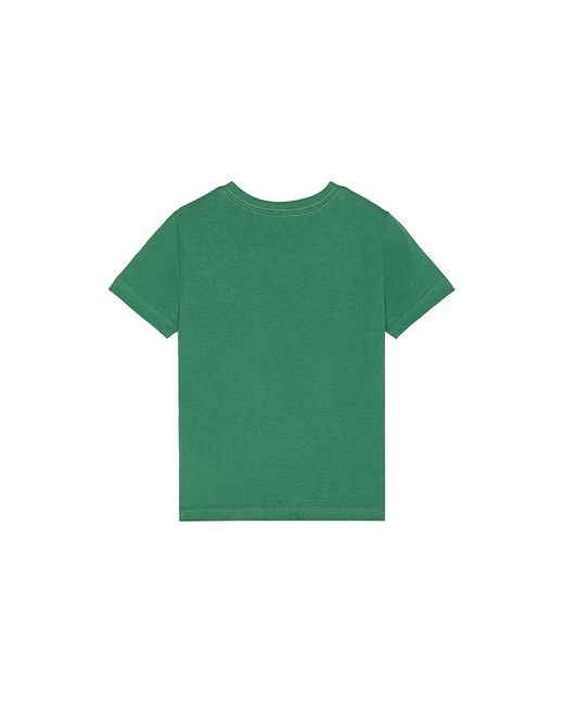 Polo Ralph Lauren Green Kurzärmeliges T-Shirt Aus Baumwoll-Jersey Mit Retro-Grafik Mit Bärenmotiv