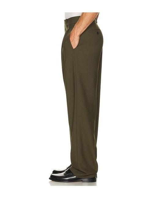 Jonathan Simkhai Green Julian Pleated Trouser for men