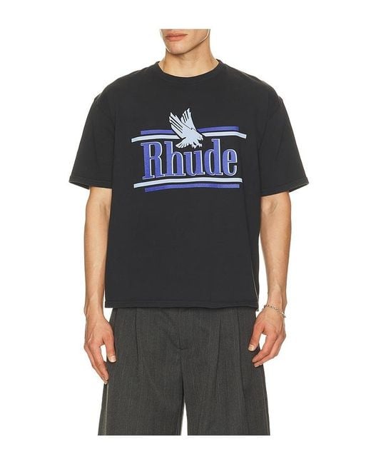 Rhude Black Rossa Tee for men