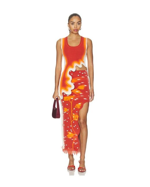 Ph5 Orange Lily Midi Skirt