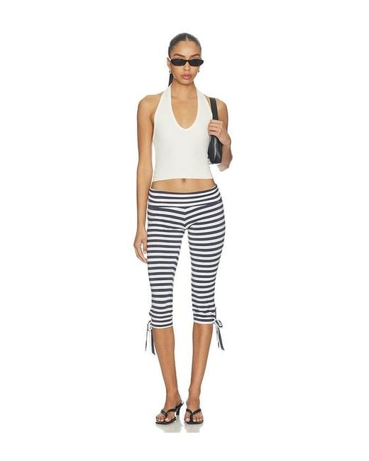 Caroline Constas Blue Bailey Capri Pants