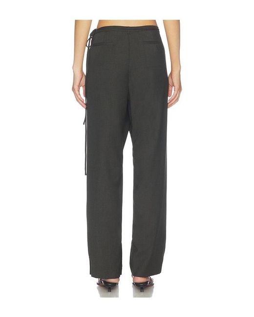 St. Agni Black Wrap Rouleau Pants