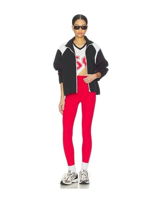 Splits59 Red Rex Varsity Jersey V-Neck Top