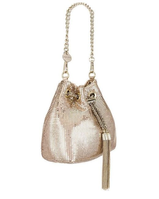 Olga Berg White Sylvia Mesh Pouch