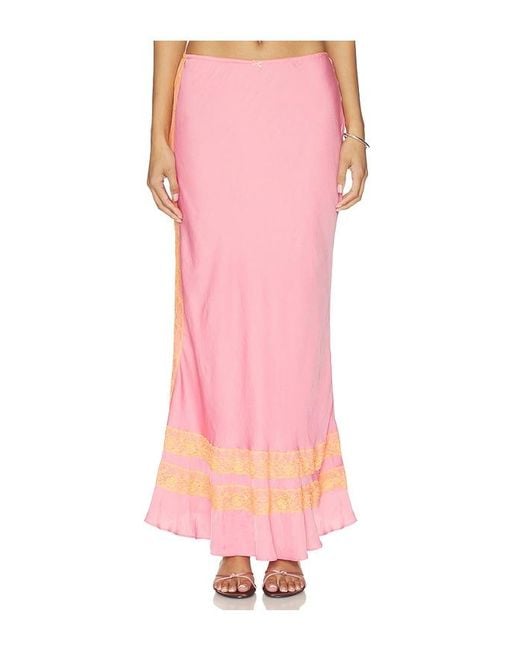 Free People Pink X Intimately Fp Wish You Were Here Slip Set