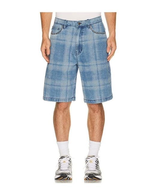 Pleasures Blue Experiment Jorts for men