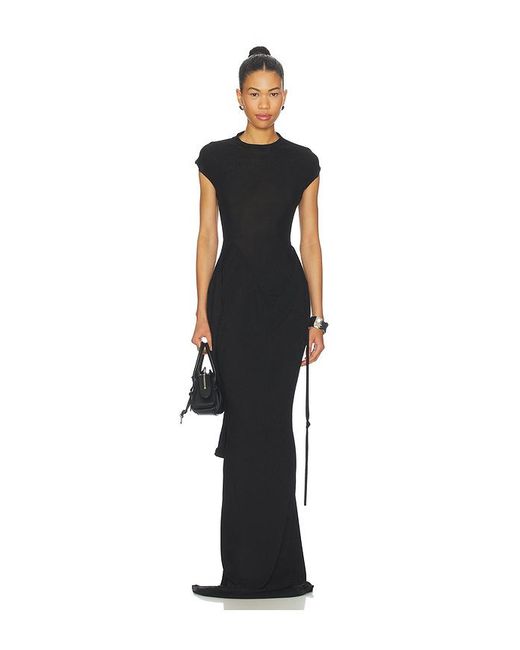 OTTOLINGER Black Sleevy Lurex Maxi Dress