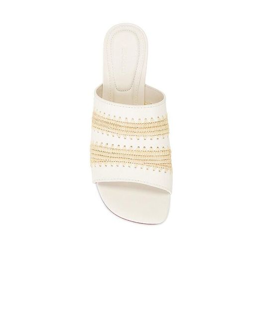 Jonathan Simkhai White Shadow Mule Raffia Sandal