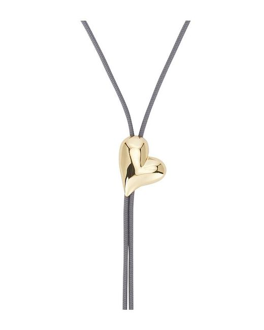 Jenny Bird Metallic Art Heart Bolo Tie Necklace