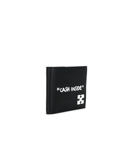 Off-White c/o Virgil Abloh Black Jitney Quote Bifold Wallet for men