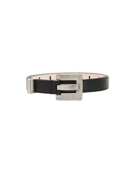 Balmain Black 2cm Anthem Belt In Noir